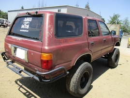 1990 TOYOTA 4RUNNER SR5 BURGUNDY 3.0L MT 4WD Z16314